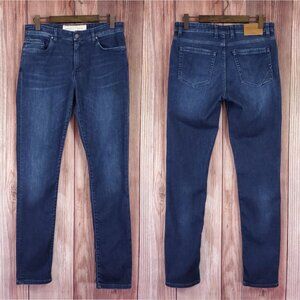 Teleria Zed Mens 33x33.5 Blue Denim Jeans Cobra 19A Selvedge Stretch Italy Made